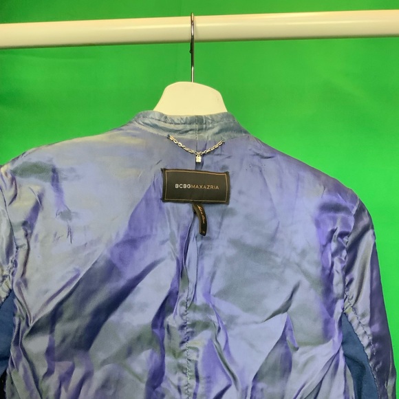 BCBG Maxazria Leather Jacket Blue Size XS - Picture 4 of 4